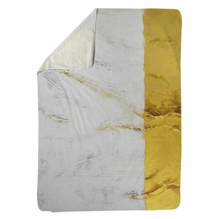 BEGIN HOME DECOR 60 x 80 in. Golden Shine-Sherpa Fleece Blanket 5545-6080-AB79